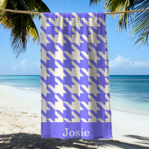 Grand Houndstooth Motif Blueberry