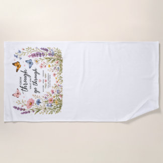 Serviette De Plage Grandir à travers ce que vous traversez | Inspiran