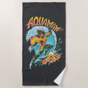 Serviette De Plage Graphique du Surf de levage Aquaman et Trident