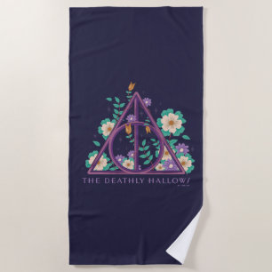 Serviette De Plage Graphisme des hirondelles mortes florales
