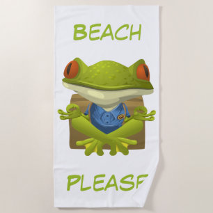 Serviette De Plage Grenouille méditante