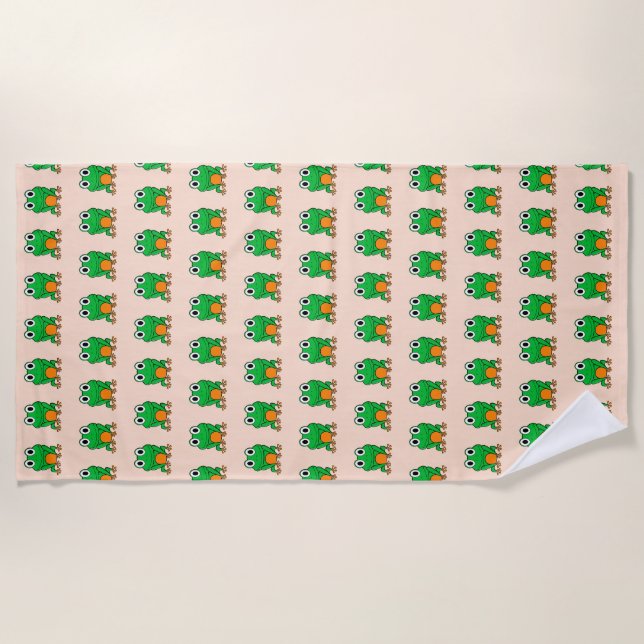 Serviette De Plage Grenouille verte (Devant)