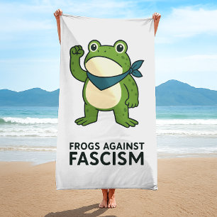 Serviette De Plage Grenouilles Contre le Fascisme Grenouille de Prote