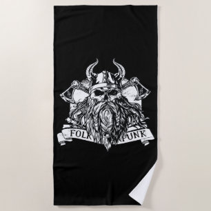 Serviette De Plage Guerrier viking barbu