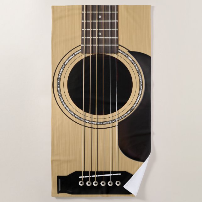 Serviette De Plage Guitare (Devant)