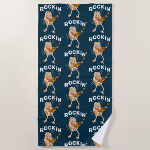 Serviette De Plage Guitare des Rocheuses Blanches