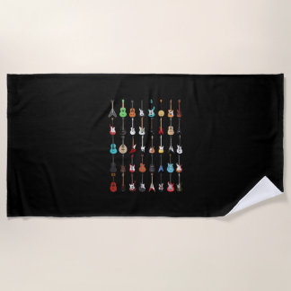 Serviette De Plage Guitariste Guitare instrument de musique Rock et R