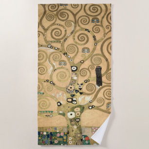 Serviette De Plage Gustav Klimt - L'Arbre de Vie, La Frieze Stoclet