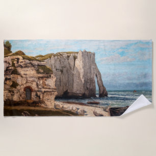 Serviette De Plage Gustave Courbet - Falaises à Etretat après la temp