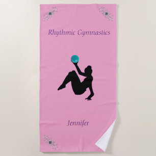 Serviette De Plage Gymnastique rythmique Ball Routine Glam