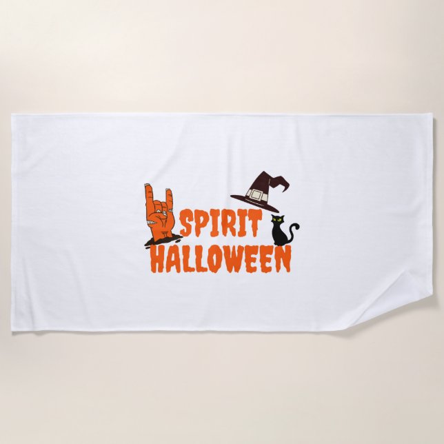 Serviette De Plage Halloween de l'esprit (Devant)