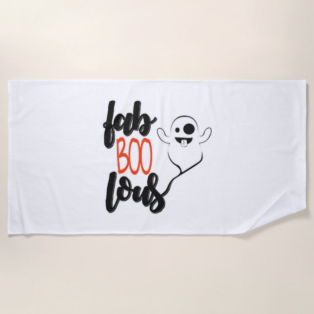 Serviette De Plage Halloween Ghost (Devant)
