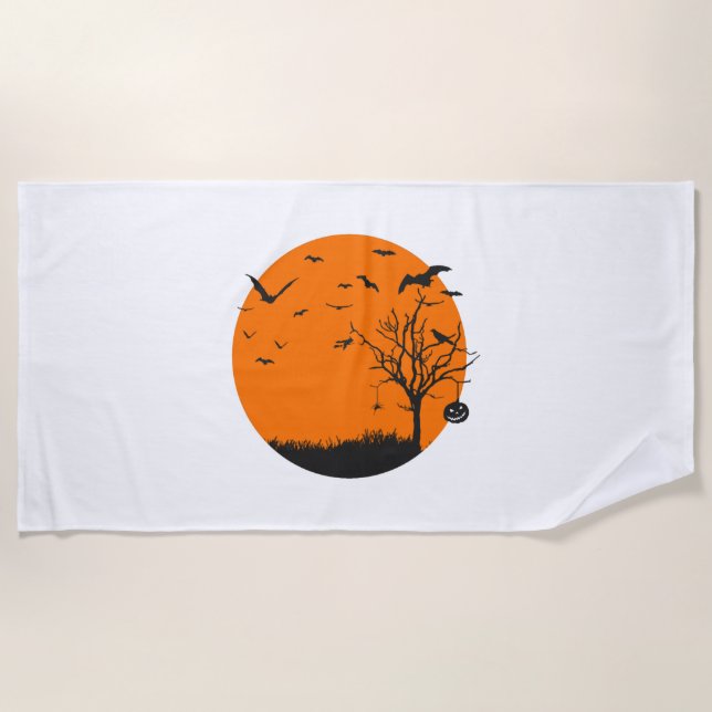 Serviette De Plage Halloween Landscape Halloween (Devant)