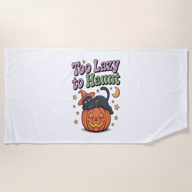 Serviette De Plage Halloween Lazy Ghost (Devant)