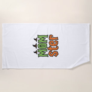 Serviette De Plage Halloween Momster Vintage Mom Conception de T-Shir
