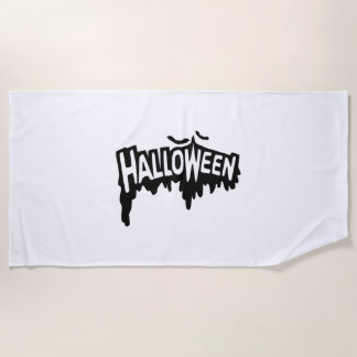 Serviette De Plage Halloween noir