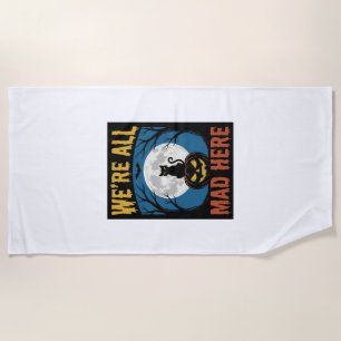 Serviette De Plage Halloween Nous étions tous fous ici Lune Chat Citr