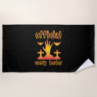 Serviette De Plage Halloween Tester de bonbons Officiel Anniversaire
