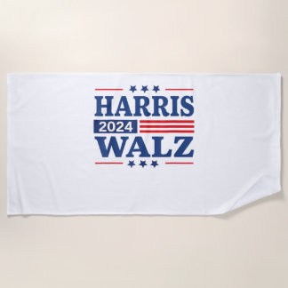 Serviette De Plage Harris Walz Élection 2024 Kamala Harris Tim Walz 2