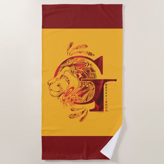 Serviette De Plage Harry Potter | Aguamenti GRYFFINDOR™ Graphique (Devant)
