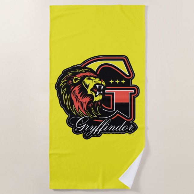 Serviette De Plage HARRY POTTER™ | Badge sportif GRYFFINDOR™ (Devant)