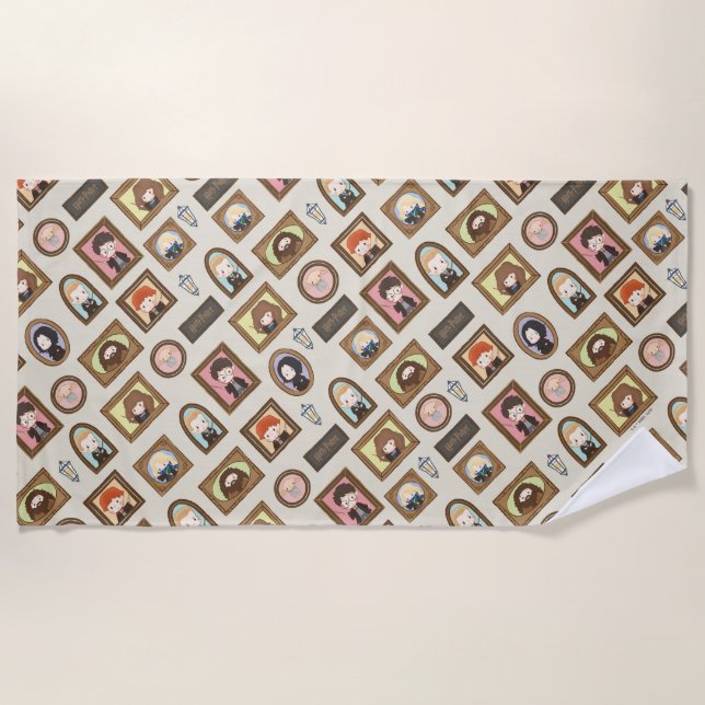 Serviette De Plage HARRY POTTER™ Chibi Image Frame Motif (Devant)
