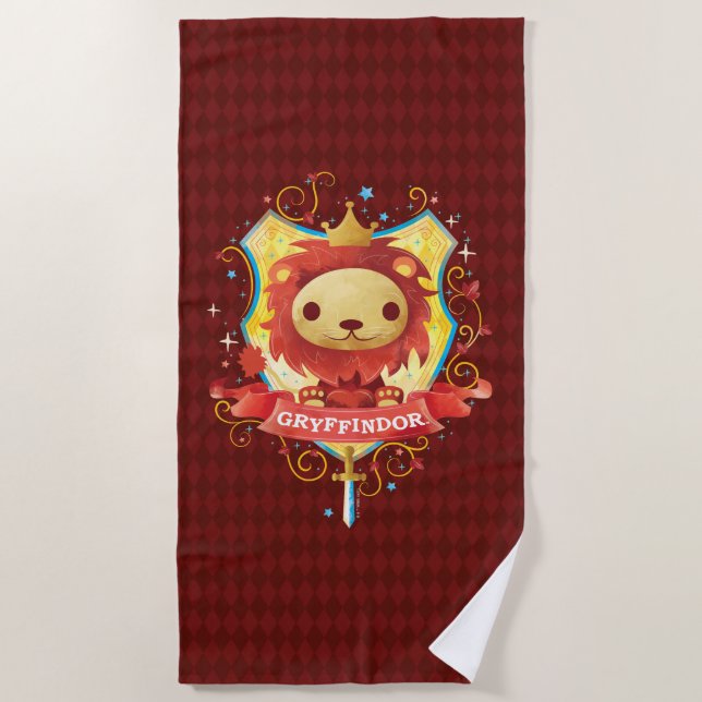Serviette De Plage Harry Potter | Crête de charme GRYFFINDOR™ (Devant)