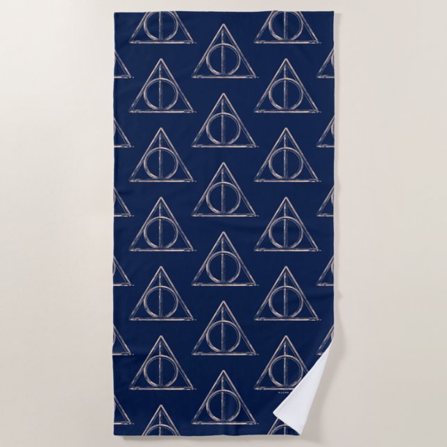 Serviette De Plage Harry Potter | Deathly Hallows Watercolor (Devant)