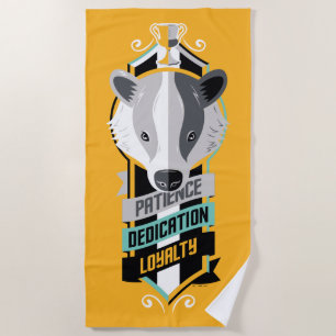 Serviette De Plage Harry Potter   HUFFLEPUFF™ House Traits Sigil