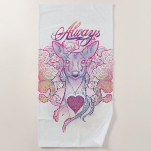 Serviette De Plage Harry Potter Spell "Toujours" Doe Patronus