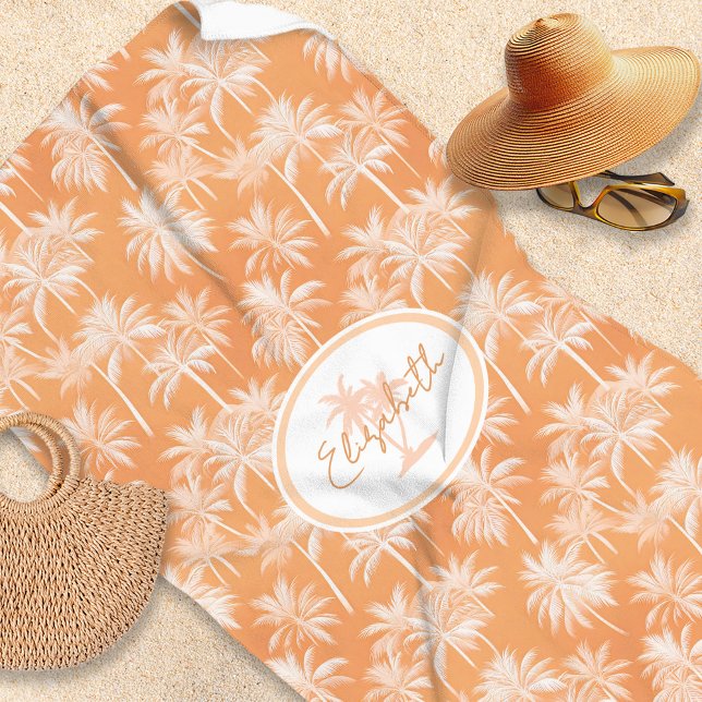 Serviette De Plage Hawaiian Palm Tree Silhouette Motif Tacao ID1093 (Créateur téléchargé)