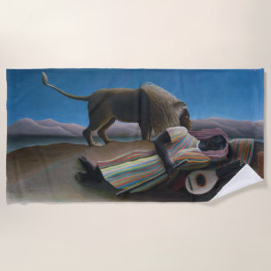 Serviette De Plage Henri Rousseau - La Bohémienne endormie