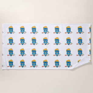 Serviette De Plage Hibou somnolent Thunder_Cove