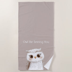 Serviette De Plage Hibou vous verra