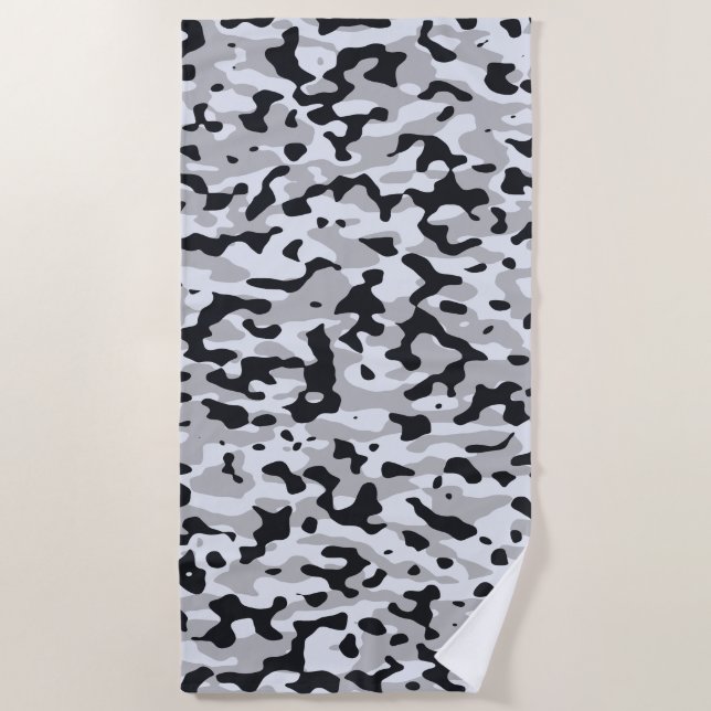 Serviette De Plage High contrast urban camouflage (Devant)