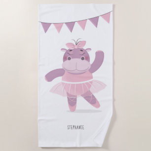 Serviette de plage Hippo Ballerina