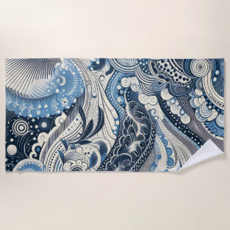 Serviette De Plage Home Studio Indigo Bloom