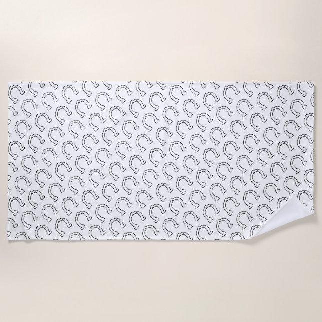 Serviette De Plage Horse Riding Gang Horseshoe Imprimer (Devant)