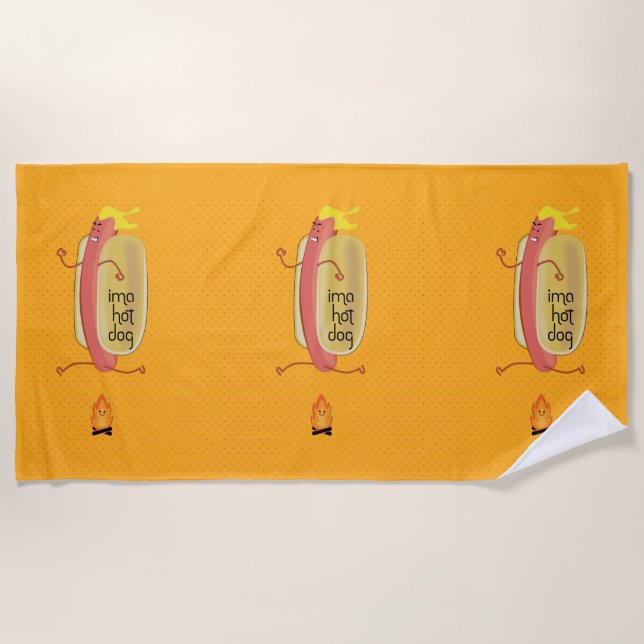 Serviette De Plage Hot Dog Oe Devil (Devant)