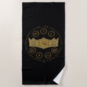 Serviette De Plage HOUSE OF THE DRAGON   Seven Kingdoms Crown Graphic