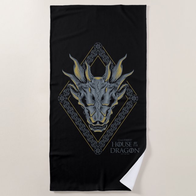 Serviette De Plage HOUSE of the Dragon | Skull Diamond Crest (Devant)