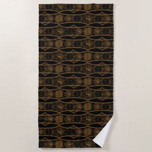 Serviette De Plage HOUSE of the Dragon   Targaryen Stripe Pattern