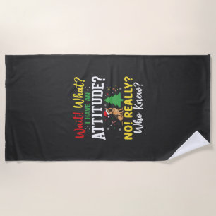 Serviette De Plage Humeur de chien de Noël Humour