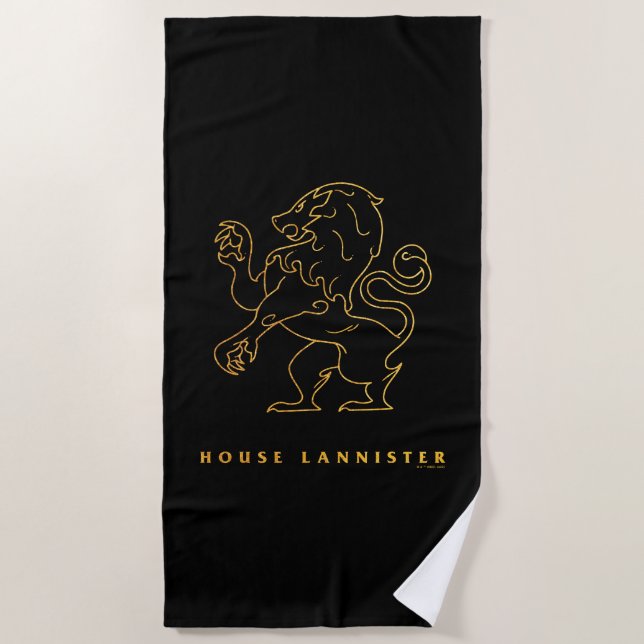Serviette De Plage Icône de la maison Lannister (Devant)