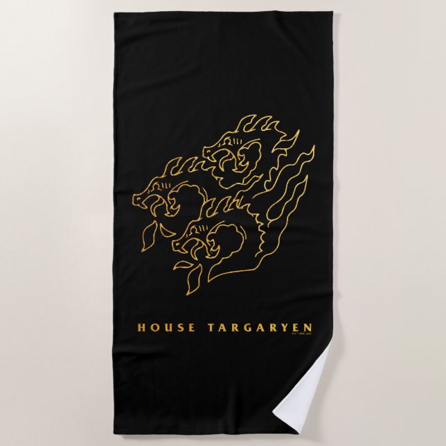 Serviette De Plage Icône de la maison Targaryen (Devant)