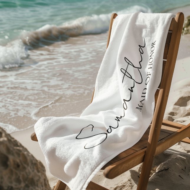 Serviette De Plage Idées Cadeau Personnalisées De La Femme D'Honneur (Créateur téléchargé)