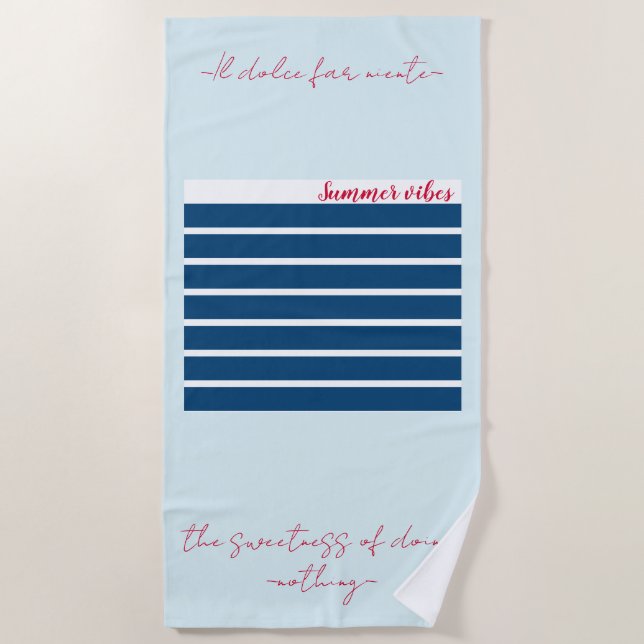 Serviette de plage "Il Dolce Far Niente" (Devant)