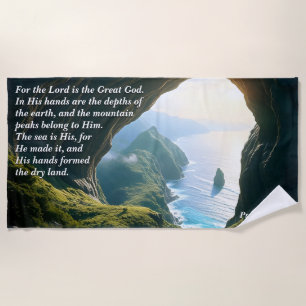 Serviette De Plage Il est le Grand Dieu, Dieu & Création Verse