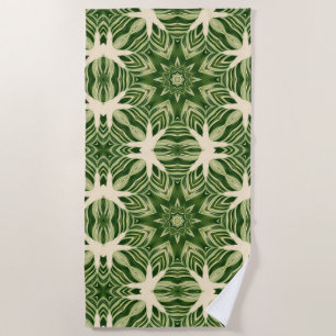 Serviette De Plage île verdure estivale abstraits feuilles tropicaux