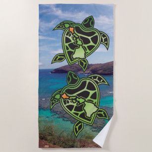 Serviette De Plage Îles de tortue de Hawaiii